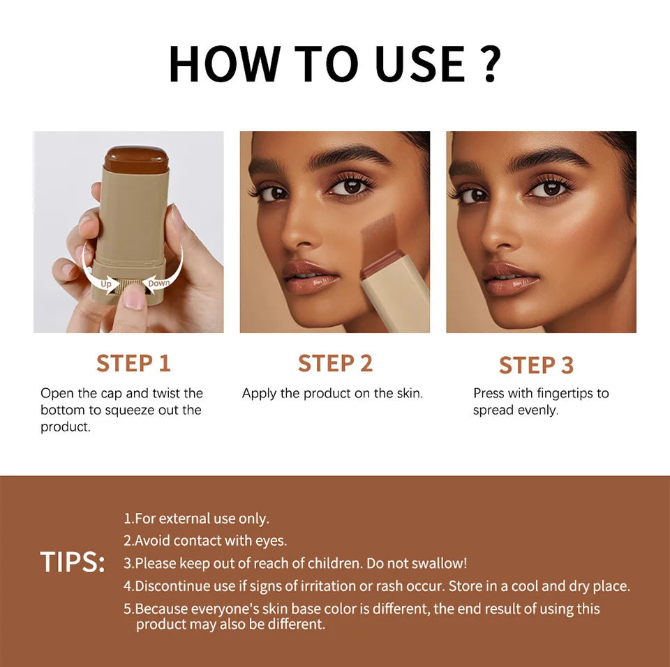 Waterproof And Lasting Temperature Change Foundation Make-up Cream Stick Luster Moisture Concealer Moisturizing LiquidFoundation Lootquake LLC