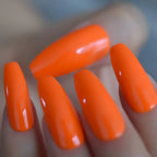 Milk White Long Ballerina Nails Glossry Shiny Pure Color Extra Long Acrylic Nail Tips gel Polish Cover 24 Lootquake LLC