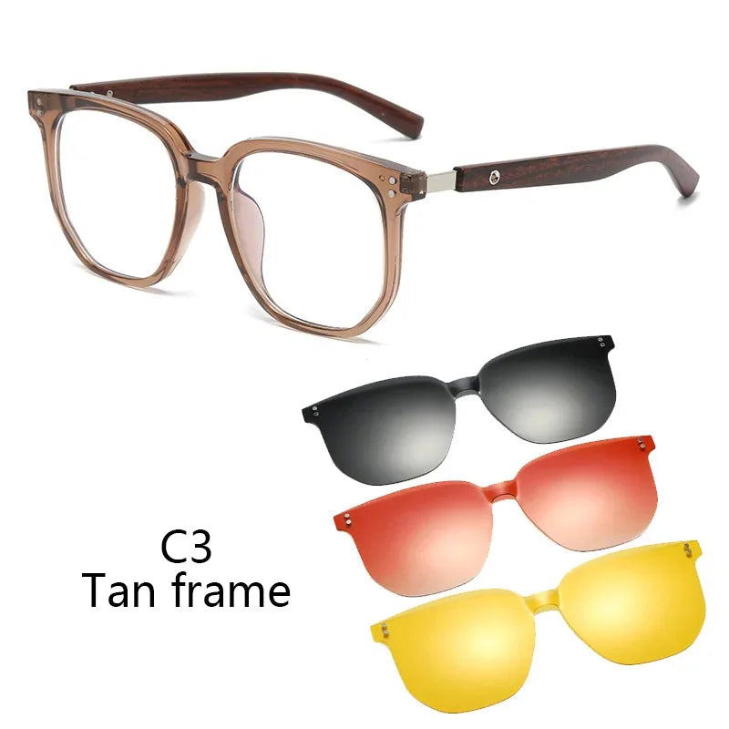 Magnetic Set High Appearance Level Nearsightedness Glasses Polarizing Sunglasses A Variety Of Clip-On Driving Sunglasses