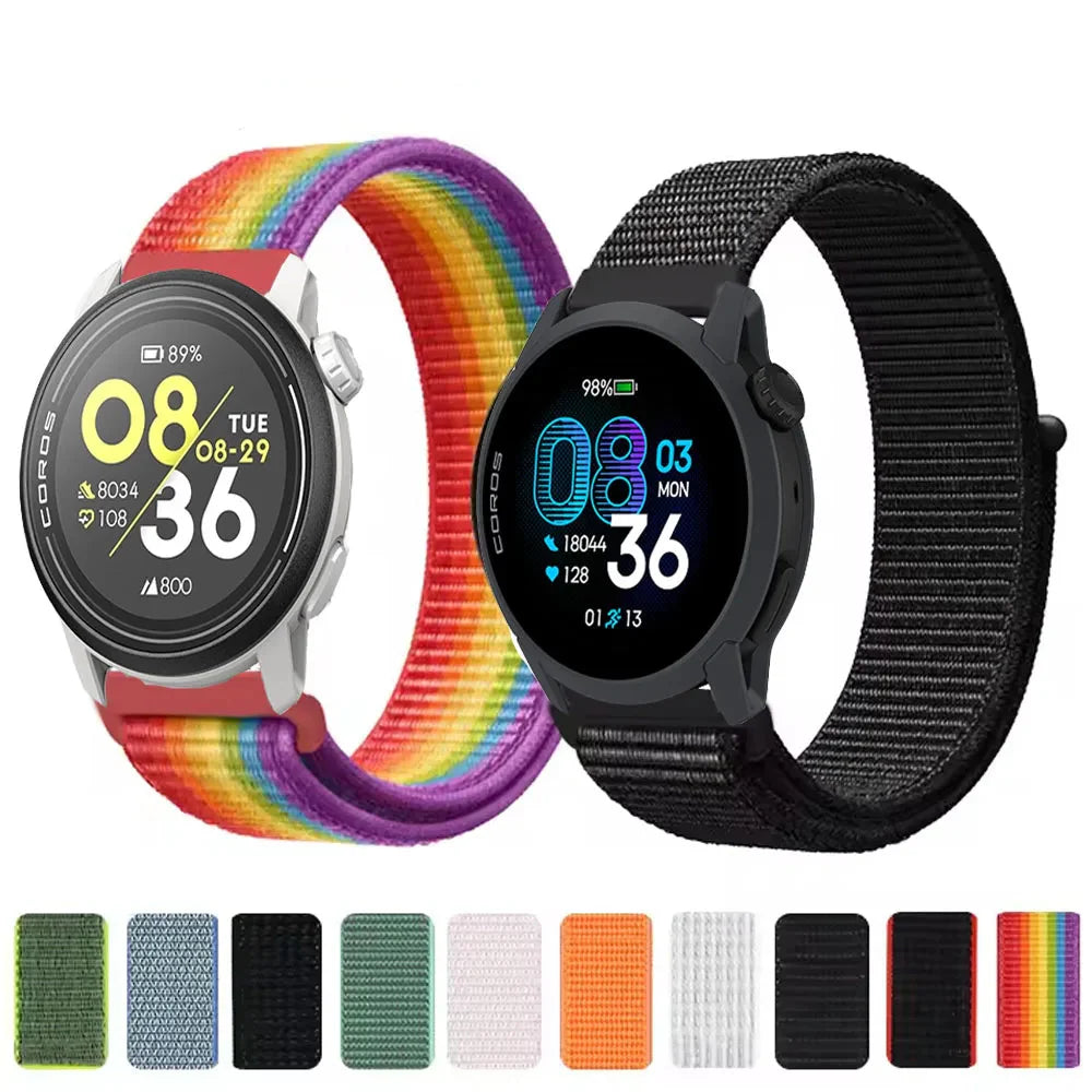 Polar Bands Nylon Loop Watch Strap Velcro Clasp Unisex