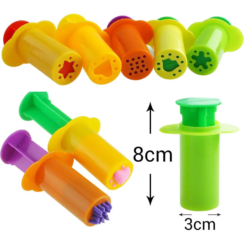 Dough Extruders Plasticine Molds Children DIY Handcraft Toys Accessories Multiple Shapes Model Play Dough Tools Kit Kids Gifts Lootquake LLC