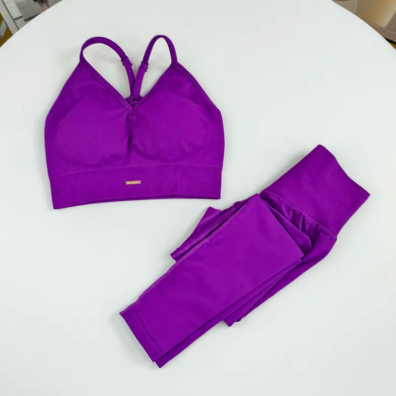 Women's Seamless High Waist Yoga Gym Set THRIXINE