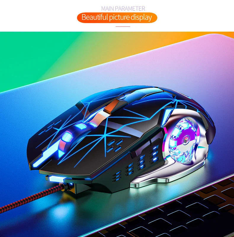 G15 Mechanical Gaming Mouse 7-Color Breathing Light Wired Laptop USB Desktop Office Computer Gaming Mouse Mute Lootquake LLC