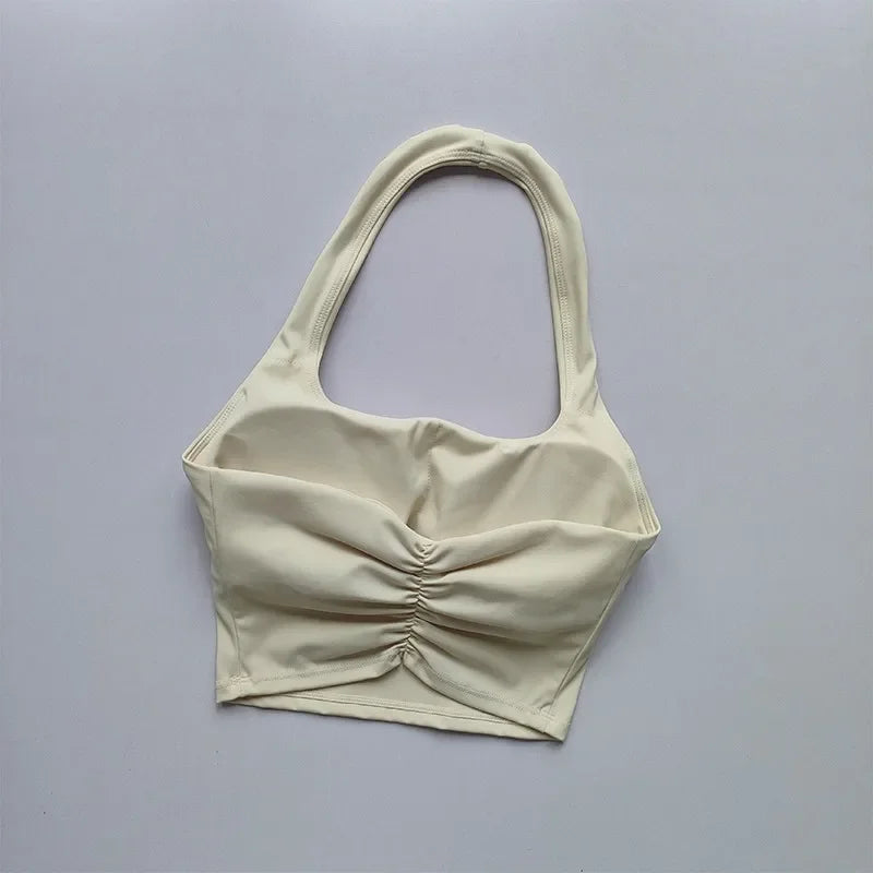 Backless Bliss: Sexy Sports Bra & Yoga Crop Top THRIXINE