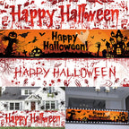 Halloween Theme Party 1.8m Banner Pumpkin Bloodstains Happy Halloween Outdoors Indoor Yard Hanging Decor Supplies Lootquake LLC