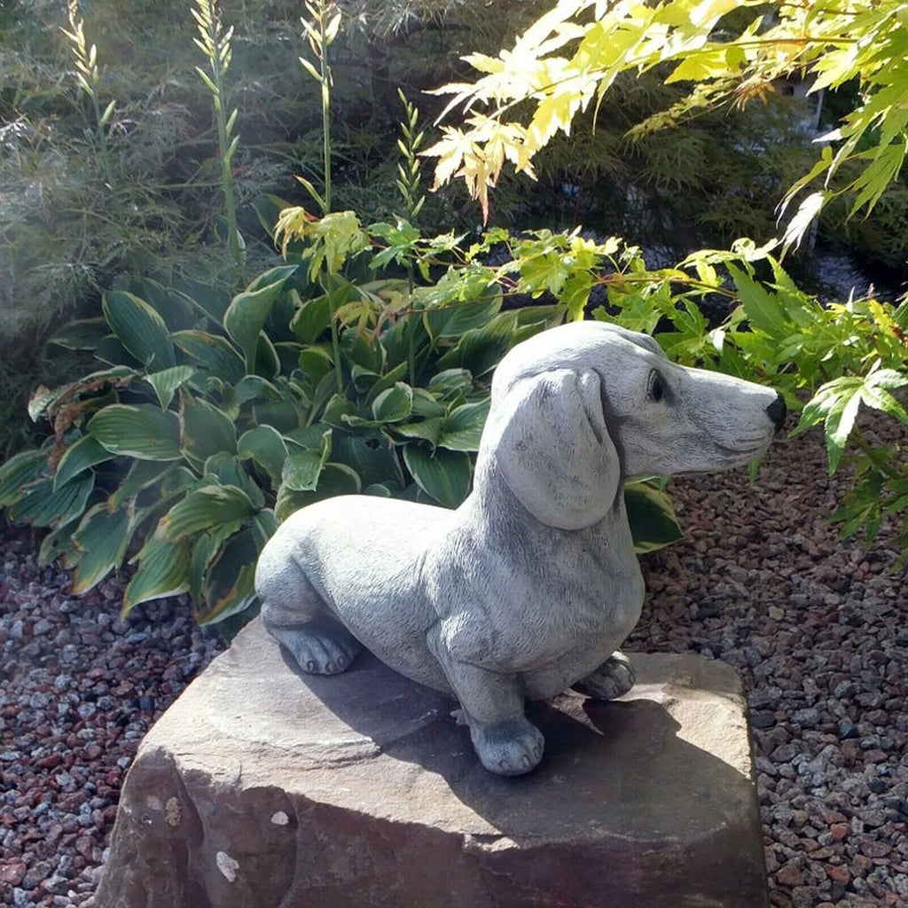 1pc Puppy Sculpture Garden Decoration Resin Puppy Decoration Garden Decoration Commemorative Dog Statue Puppy Lying Decoration