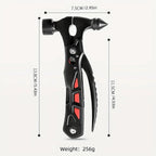 TrailMaster: Compact Multitool & Tactical Hammer THRIXINE