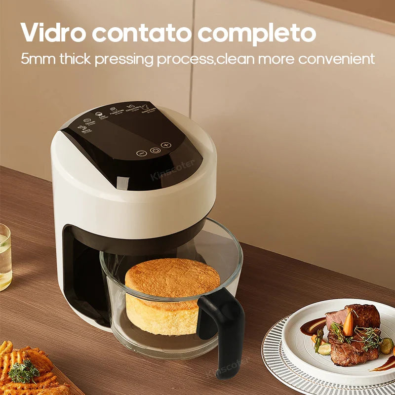 2.5L Air Fryer, Electric Hot fryer Oven Oilless Cooker with Touch Control & Nonstick Basket & Visible Window, Family Size Pi-Mart