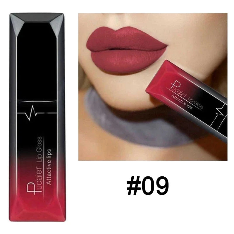 Waterproof Nude Matte Velvet Glossy Lip Gloss Lipstick Lip Balm Sexy Red Lip Tint 21 Colors Women Fashion Makeup Christmas Gifts Lootquake LLC
