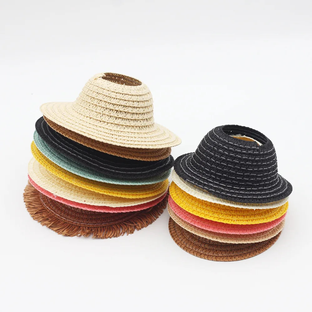 Labubu Hat Open Top Straw Hat Woven Hat Labubu Party Clothing Accessories Countryside Style Labubu Outfit for Sitting Party Lootquake LLC