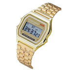 Fashionable and Classic Square Electronic Watch, Same Style for Men and Women, Couple Style Electronic Watch Steel Band A159, Ge