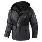 StormGuard Color-Block Tactical Jacket - Multi-Pocket THRIXINE