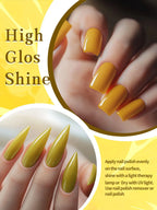 15ml Goose Yellow Nail Polish Gel, Popular Product in 2025, Lemon Yellow Phototherapy Gel Semi-permanent Nail Polish Pintauñas Lootquake LLC