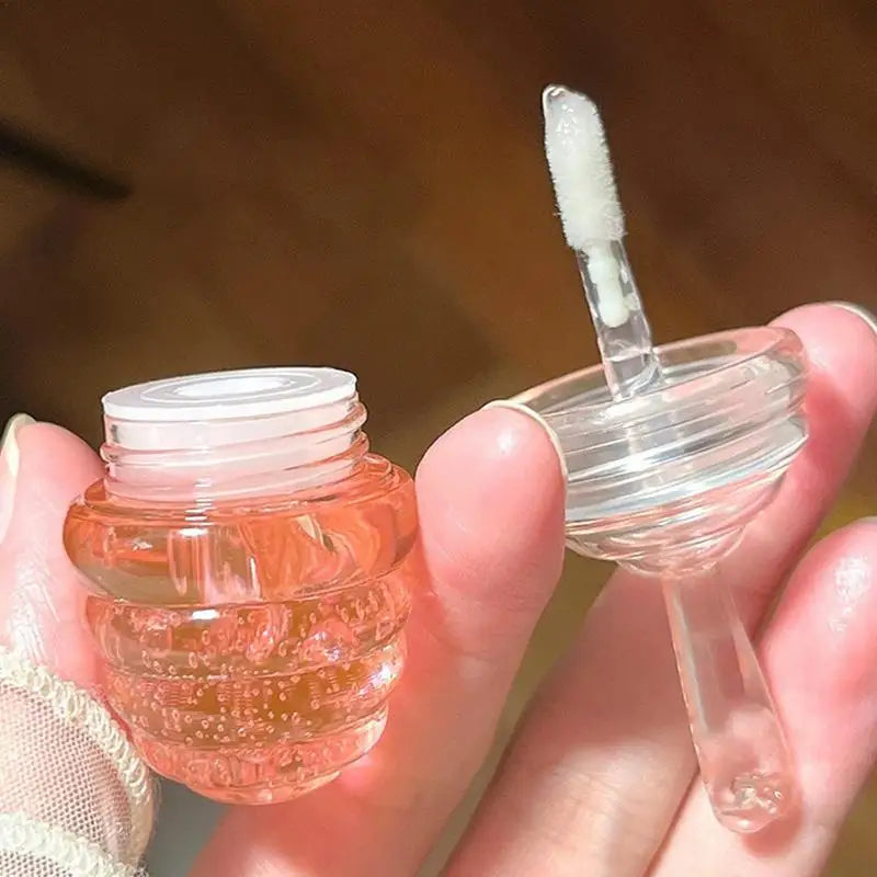 Lovely Honey Pot Lip Oil Lip Gloss Lip Balm Hydrating Lip Balm For Lip Care Moisturizing Clear Lip Oil Liquid Lipstick Lootquake LLC