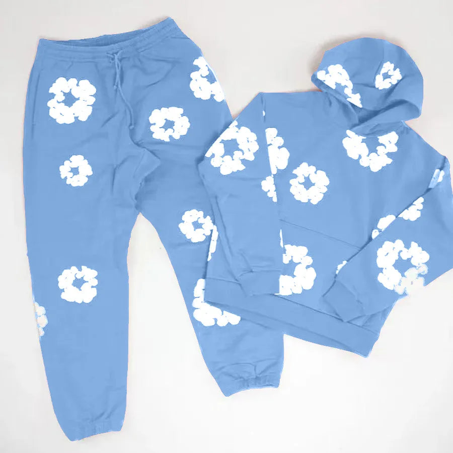 DENIM TEARS Foam Cotton Printed Hoodie Pi-Mart