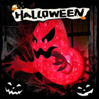 Spooky Halloween Inflatable White Ghost Outdoor Decoration Light Up Scary Decor for Garden Party Indoor Yard unique Party Lootquake LLC