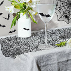 Halloween Decorations Set Spider Web Table Runner Fireplace Scarf Cover Tablecloth 3D Bats Wall Stickers Halloween Party Decor Lootquake LLC