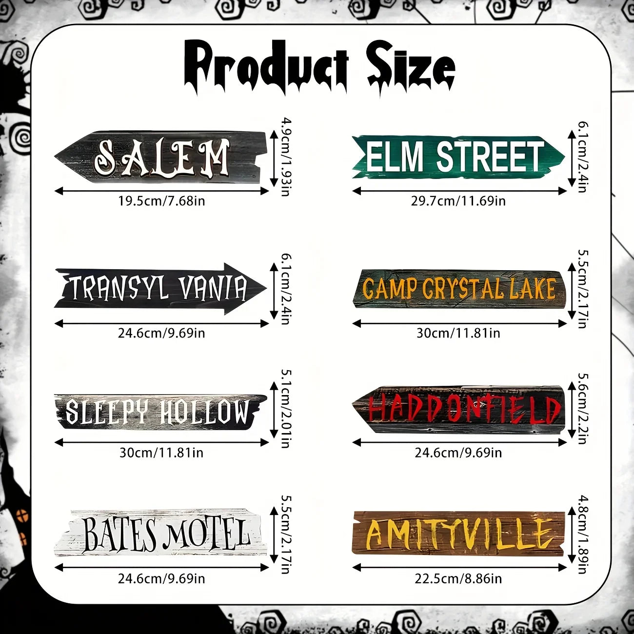 Halloween Decorations Outside Yard Sign Decor Scary Halloween Street Signs Halloween Party Photo Booth Props for Outdoor Hallowe Lootquake LLC