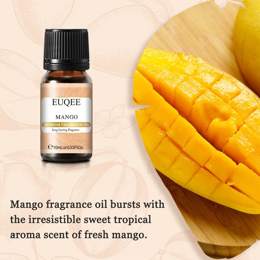 EUQEE 10ML Coconut Vanilla Bubble Gum Fragrance Oil For Making Candle, DIY Soap Coffee Cake Cedarwood Premium Aroma Oils Lootquake LLC