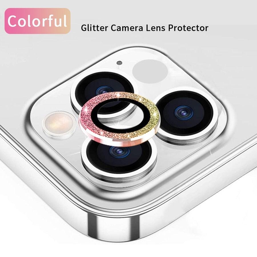 3/1Pcs Luxury Camera Lens Protector For iPhone13 12 11 Pro Max Camera Protective For iPhone 12 13 Mini Back Lens Glass Camera Cover Circle Tempered Glass Protector Stevvex
