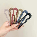 Fashion U-Shaped Hair Fork Tortoiseshell Acetate Acrylic Hairpin Geometric Women's Hair Accessories Hair Sticks Girls Headwear