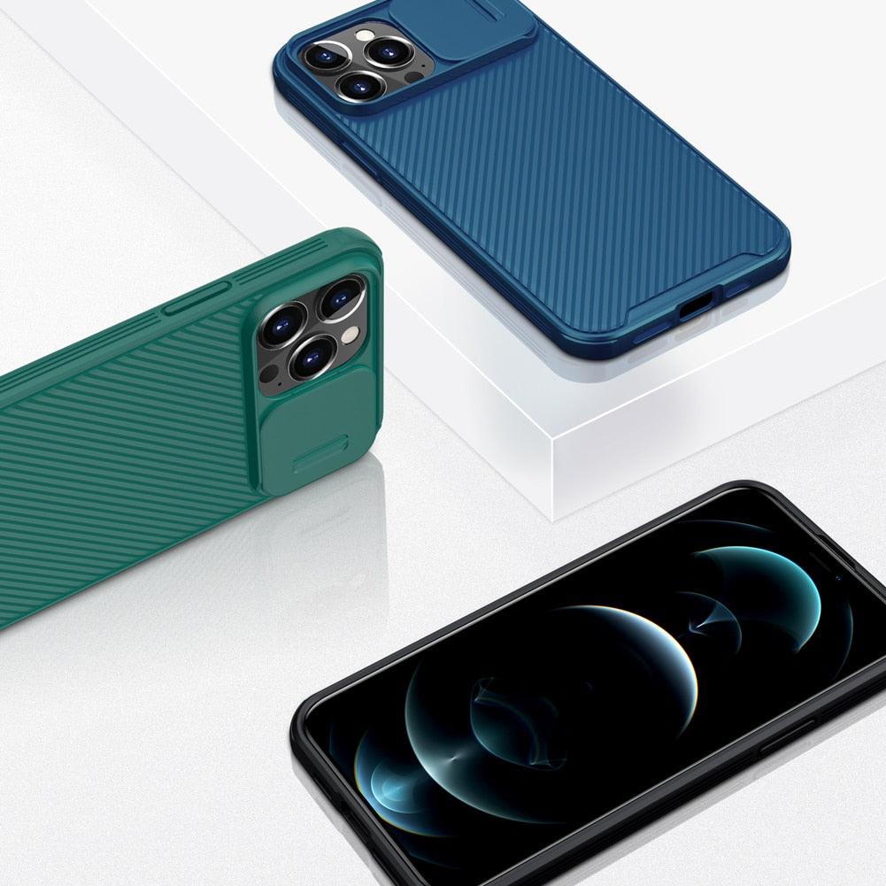 Unique Camera Protection Case for iPhone 14 Pro Max / for iPhone 13 Pro with Slide Camera Cover Protector Hard Cover 12 mini Slim Fit Thin Protective Shockproof Cover with Slide Camera Cover Stevvex