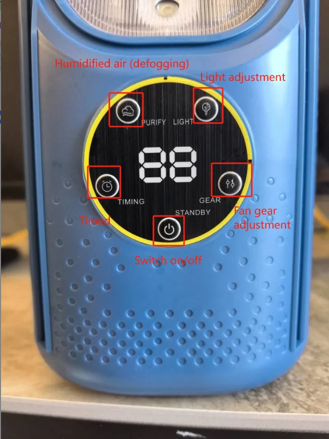 Portable USB Air Cooler Leafless Electric Fan 6 Speed Silent Timer Air Conditioner Cooling Fan Humidifier Conditioning Fan Lootquake LLC