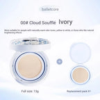 FLORTTE Air Cushion Concealer Coverage Moisturizing Long-Lasting Foundation Base Makeup Cream for Dry Skin Oil Control