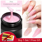 BORN PRETTY 60/30ml Hard Jelly Extension Nail Gel Polish French Nails Nude Pink White Clear Nail Supplies Gel for extension Lootquake LLC