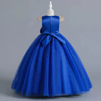 New Christmas Party Princess long dress children's dress children's gauze lace birthday party dinner ball big butterfly dress