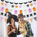 Halloween Themem Party Decoration Banner Ghost Festival Atmosphere Decoration Ghost Spider Bat Banner Decoration Supplies Lootquake LLC