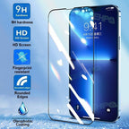 9D Anti-burst Tempered Glass For Iphone 14 Plus 13 12 11 Pro Max Mini Screen Protector Iphone X Xr Xs Max Protective Film 9h Tempered Glass Film Case-friendly Screen Protector For Iphone