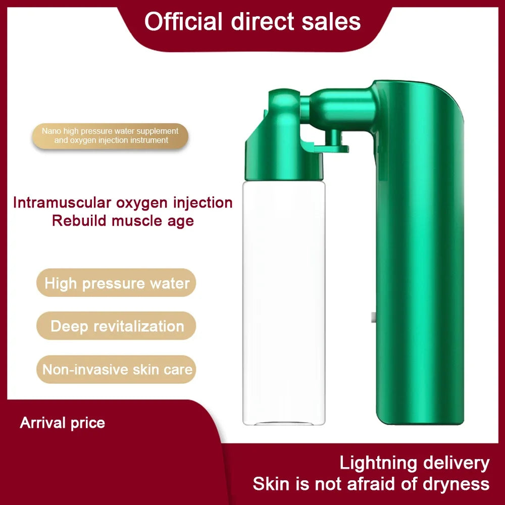 New 80ml Oxygen Injection Instrument Water Replenishing Spray Household Hand-held Face Cold Spray Humidifier Beauty Health Lootquake LLC