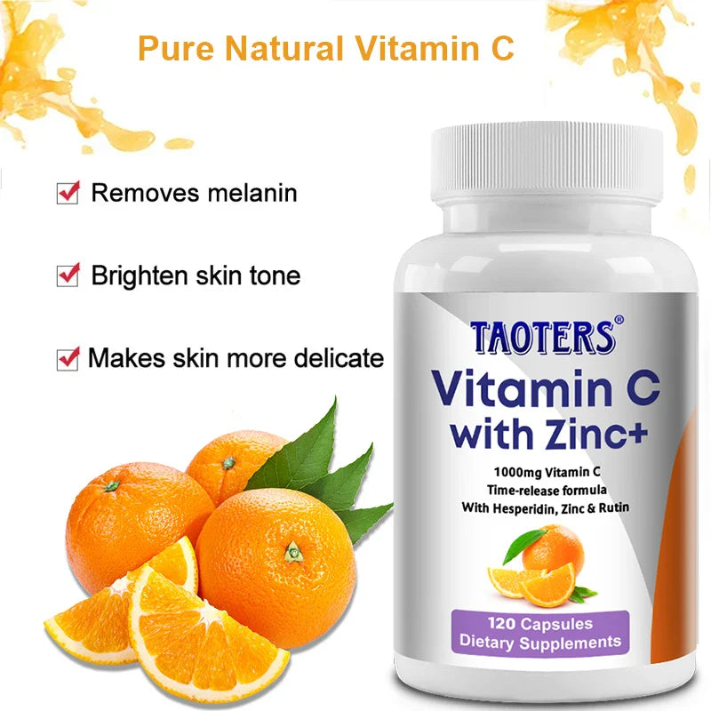 Vitamin C + Zinc Capsules - Joint Support, Immune Support, Antioxidant,Dietary Supplements Lootquake LLC
