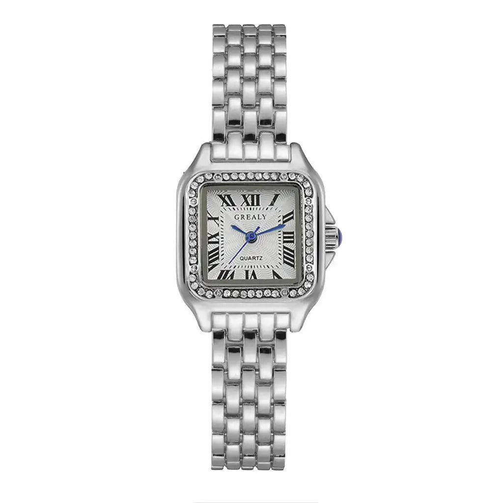 UTHAI Women Watch Light Luxury Brand Stainless Steel Strap Ladies Business Quartz Watches Female Fashion Clock Watch