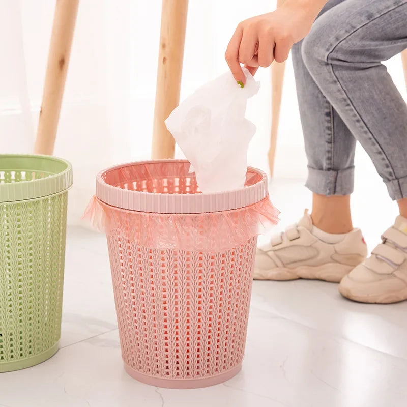 Home New Trash Can Kitchen Waste Garbage Bin Automatic Change Rubbish Bag Plastic Bathroom Toilet Dustbin Sundries Barrel Box Lootquake LLC