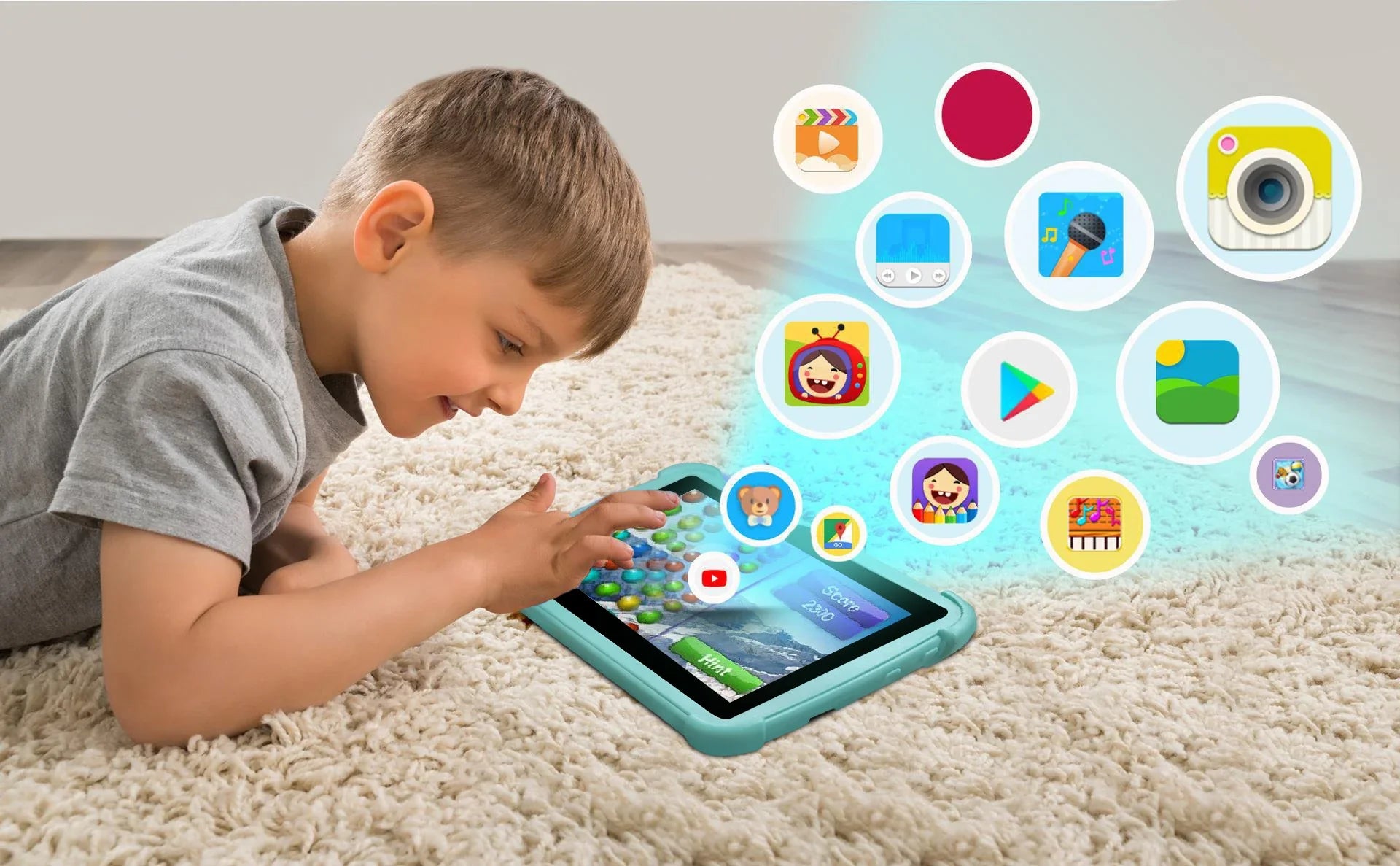 7 Inch Global Version 5G Kids' tablet Dual BOW Cameras 5G WiFi Quad Core 4GB RAM 64GB ROM Children's Gifts Tablets 4000mAh Lootquake LLC