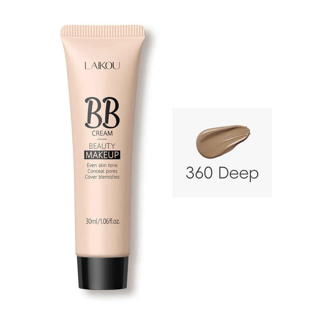 Natural Finish Foundation Cream 30ml Lightweight BB Cover Dark Circles Pores Oil Free Long Lasting Makeup Base Lootquake LLC