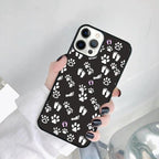 Dog Foot Print Colorful Pattern Phone Case For Iphone 14 Se 2020 Xr Xs 11 12 13 Mini Pro Max 6 7 8 Plus  Ultra Designer Printed Hard Back Case Stevvex