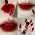 Adorable Bear Mirror Lip Glaze - Long-Lasting, Non-Fading, Hydrating Liquid Lipstick with Watery Texture - Luxurious Glossy Shin