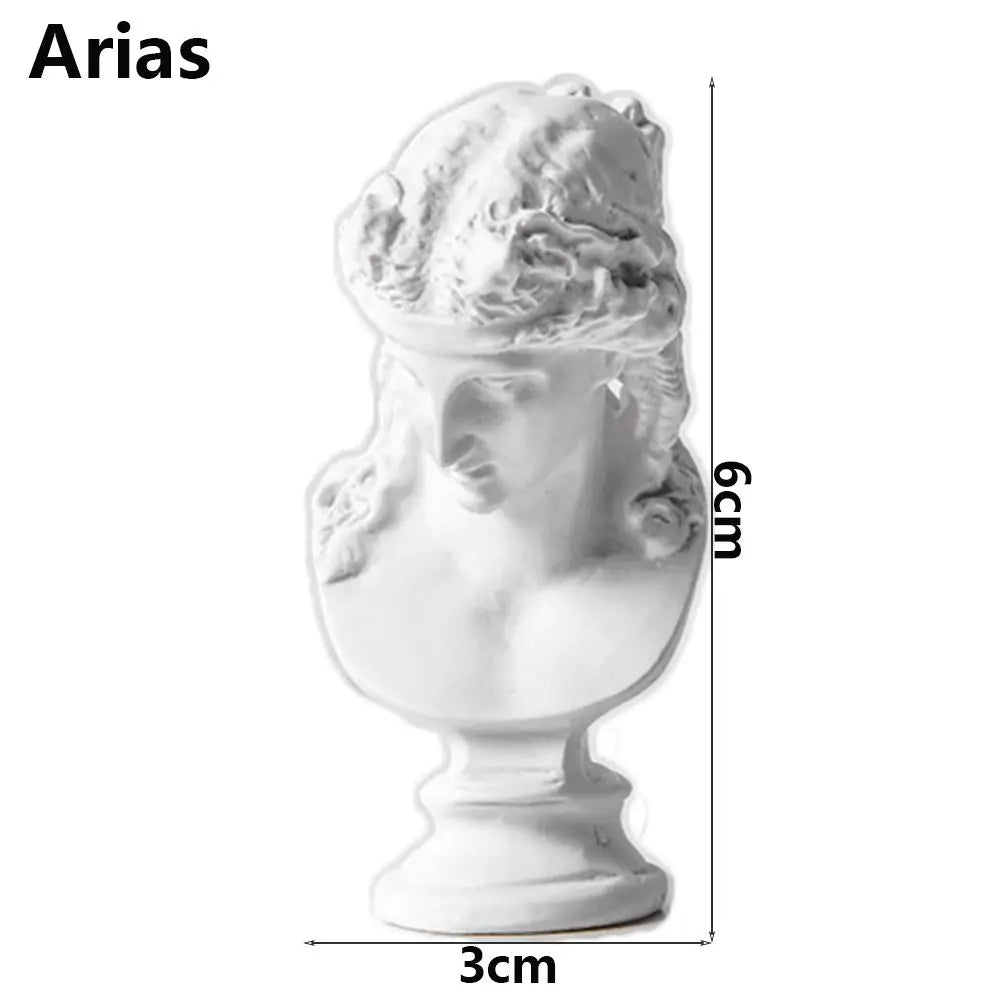 Miniature Desktop Ornament Home Decor Gypsum Portraits Greek Mythology Figurine Famous Sculpture Plaster Bust Statue Lootquake LLC