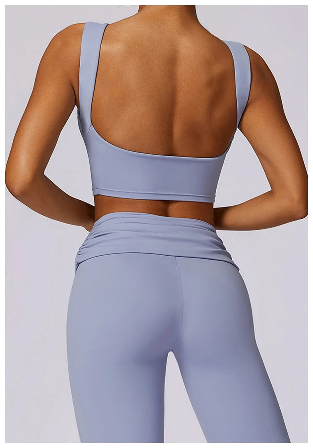 Elevate Activewear: Seamless Leggings & Top Set THRIXINE