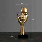 Resin Abstract Statue Desktop Ornaments Sculpture Figurines Face Character Nordic Light Luxury Art Crafts Office Home Decor Lootquake LLC