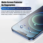 4pcs Matte Film For Iphone 11 12 13 Pro Max Mini Frosted Screen Protectors For Iphone X Xr Xs Max 6 6s 7 8 Plus Se Anti Glare Matte Finish Anti-fingerprint Film Stevvex