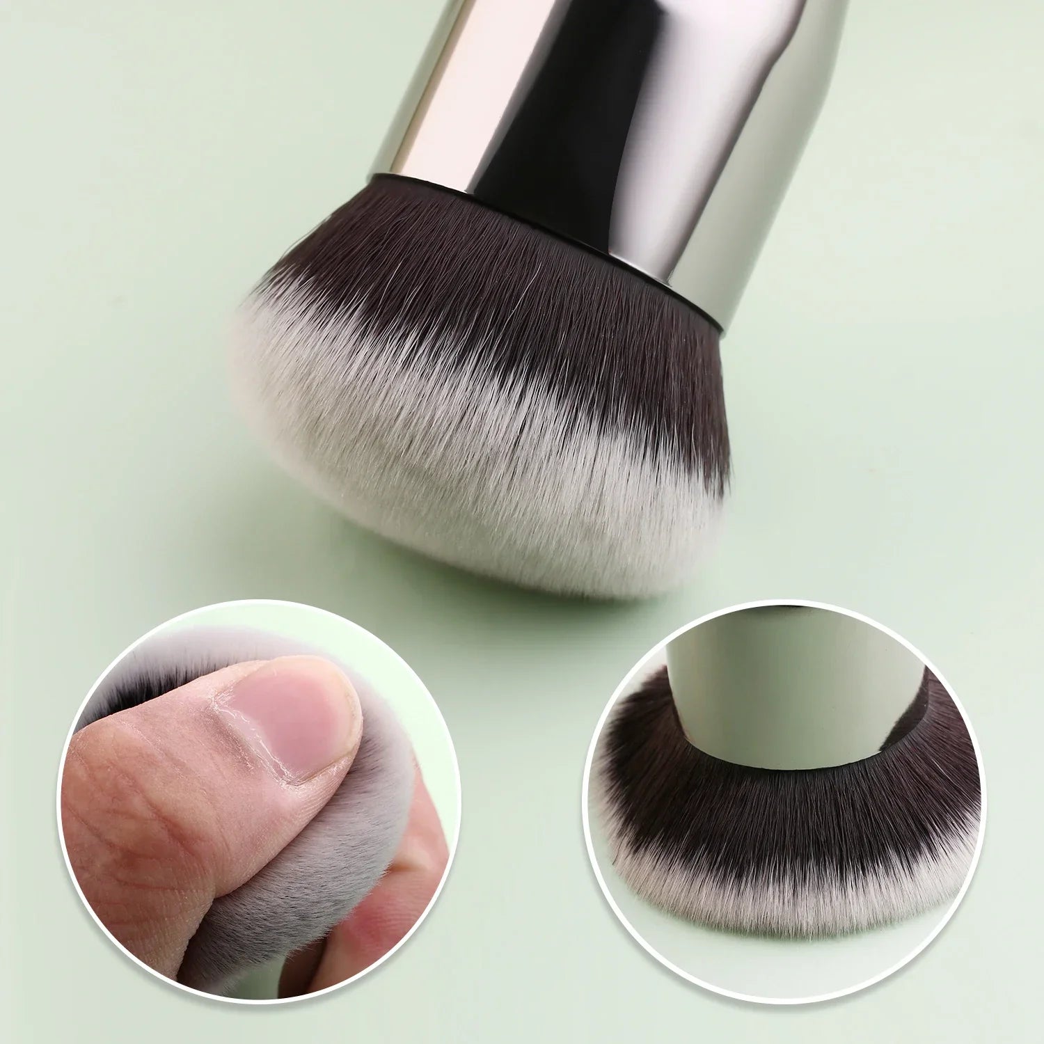 Black Foundation Make up Brush Cream Foundation buffing Makeup Brush Big Foundation Brush Synthetic Hair Face Makeup Tool Lootquake LLC
