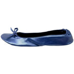Foldable Ballet Flats Women's Travel Portable Comfortable Shoes Navy
