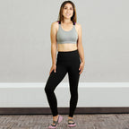 SOBEYO Sports Bra Padded Elastic Straps Cross Back Gray - SJB-DIAMOND ELITES