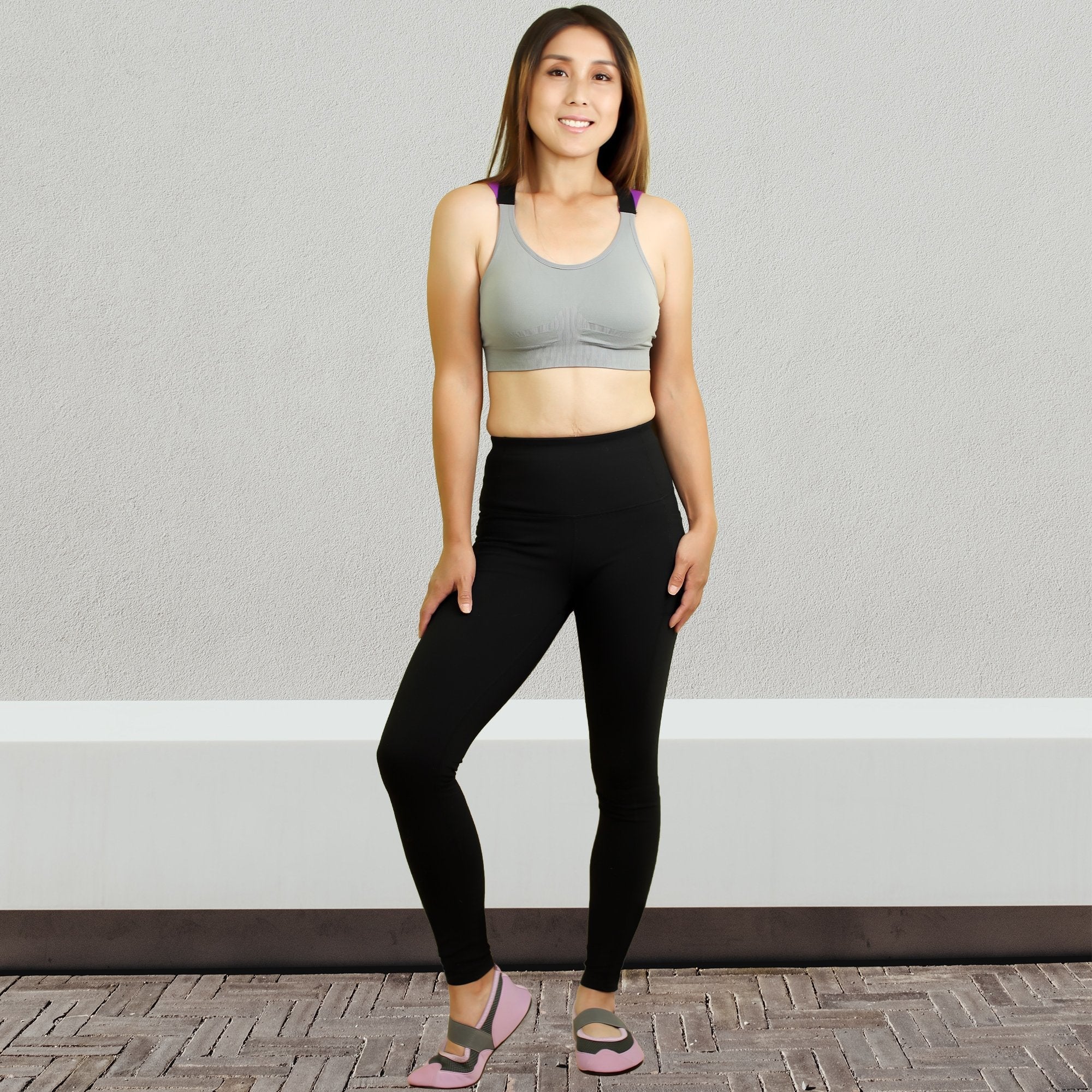 SOBEYO Sports Bra Padded Elastic Straps Cross Back Gray - SJB-DIAMOND ELITES