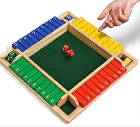 Deluxe Shut The Box Board Game Pi-Mart