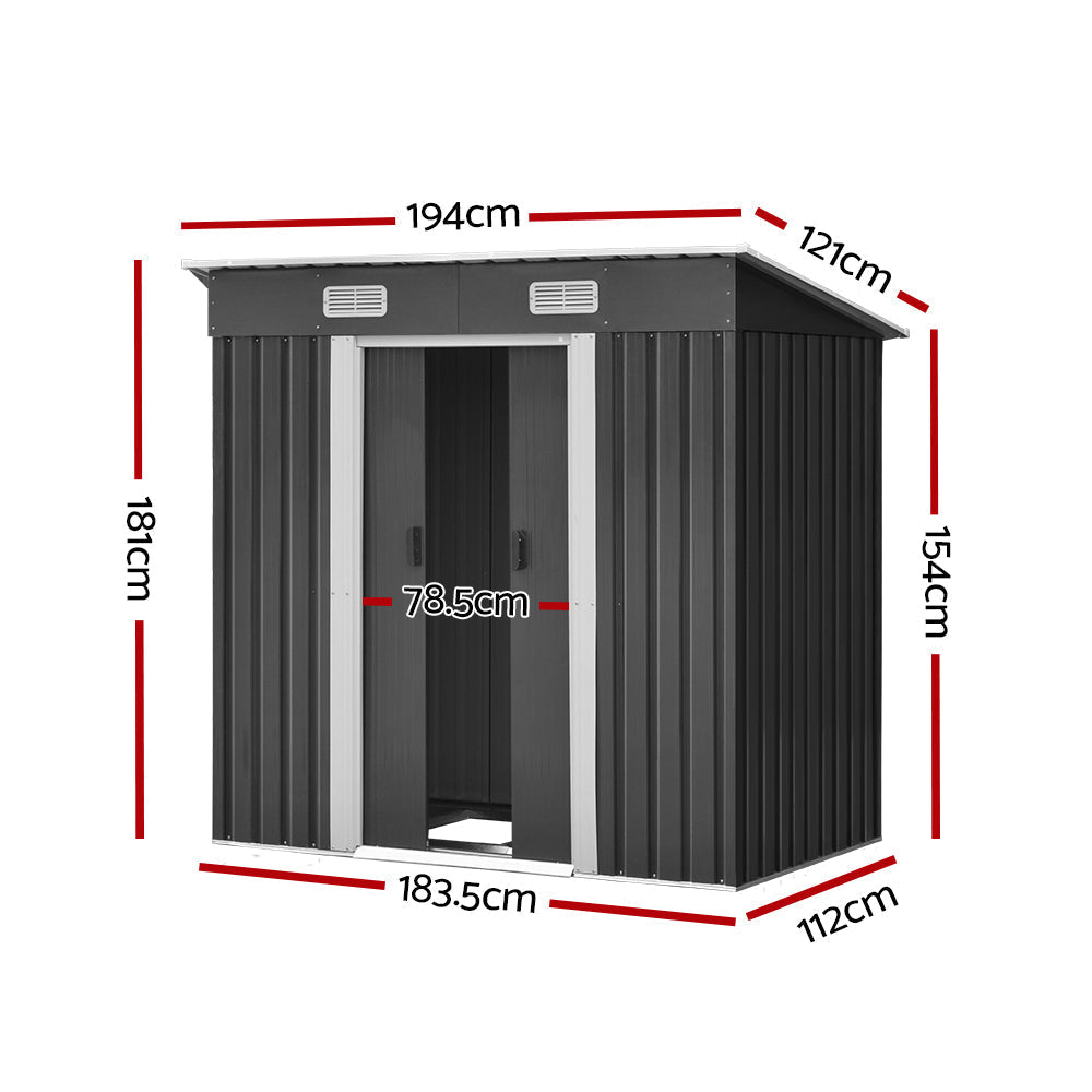NNEDSZ Garden Shed Outdoor Storage Sheds Tool Workshop 1.94x1.21M with Base Lootquake LLC